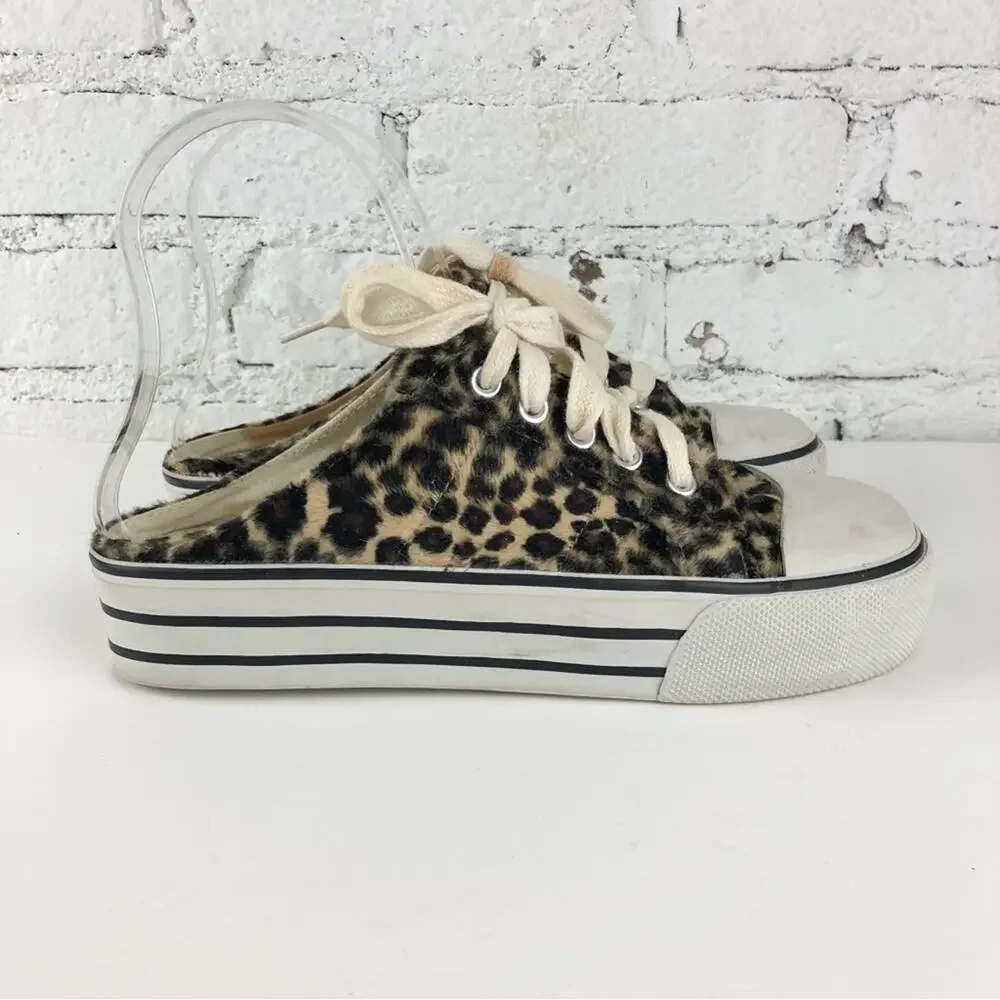 Vintage 90's No Boundaries Faux Fur Platform Slide Sneakers